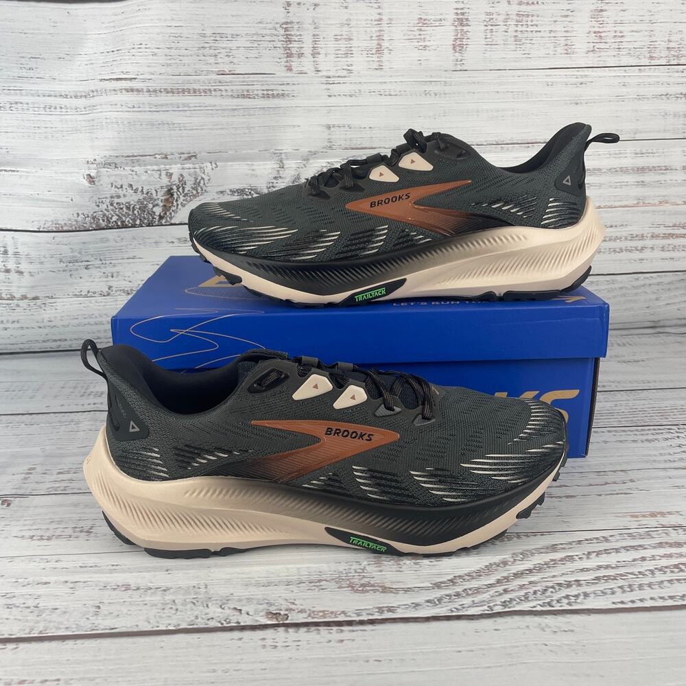 Brooks Ghost Trail Mens Sz 11.5D Trail Running Shoes Ebony Black Clove